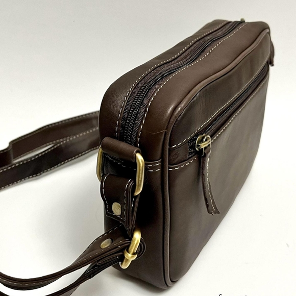 Brown (Camera) bag full grain leather - Picture 4 of 8